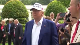Trump Drops EPIC One-Liner After Erecting Giant US Flag At White House (VIDEO)
