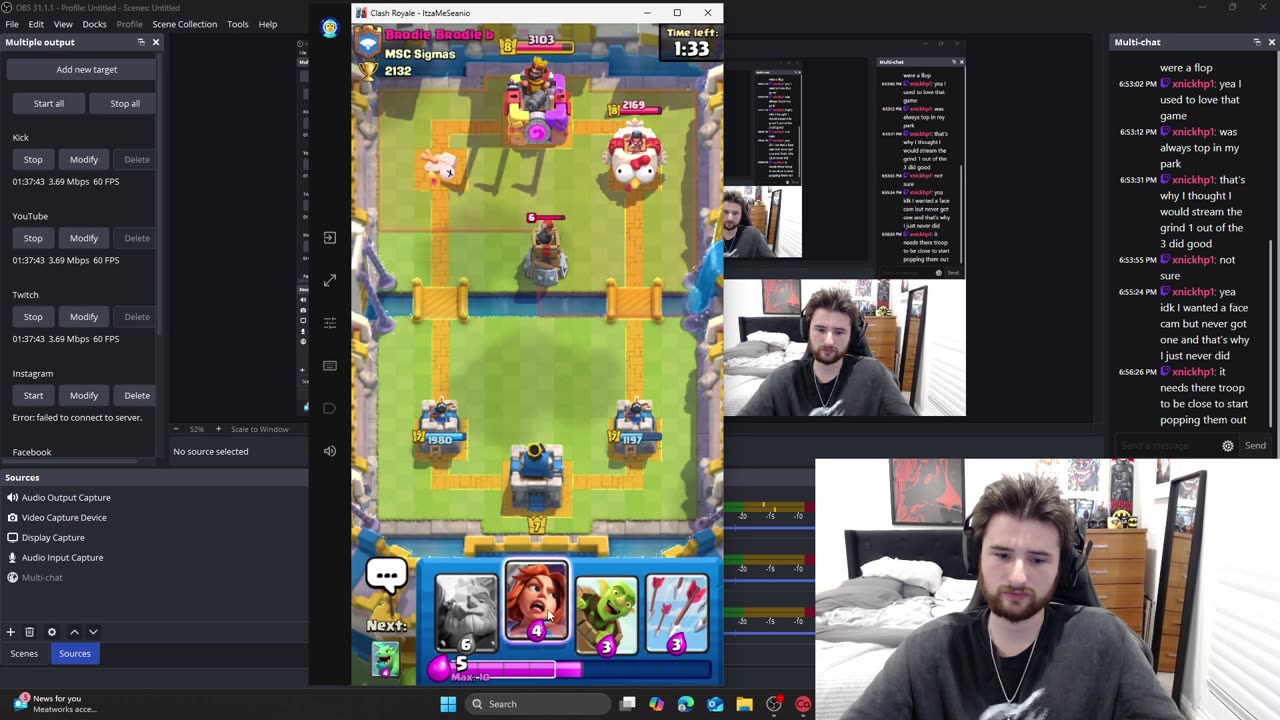 YouTube Videos then grinding Clash Royale!