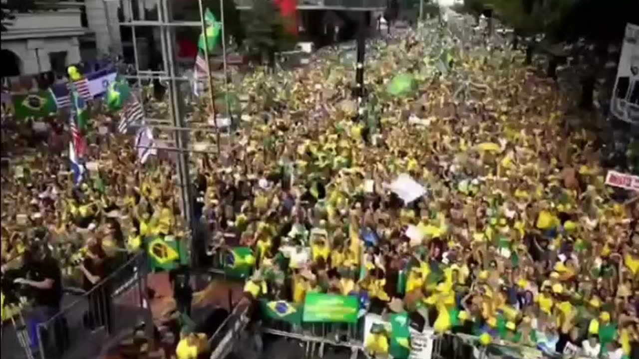 Brasil, manifestação pela justiça e direitos humanos, com Bolsonaro.