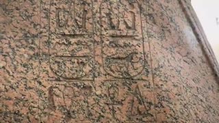 The Louvre: an ancient rose-granite sphinx featuring advanced machine-like detail…