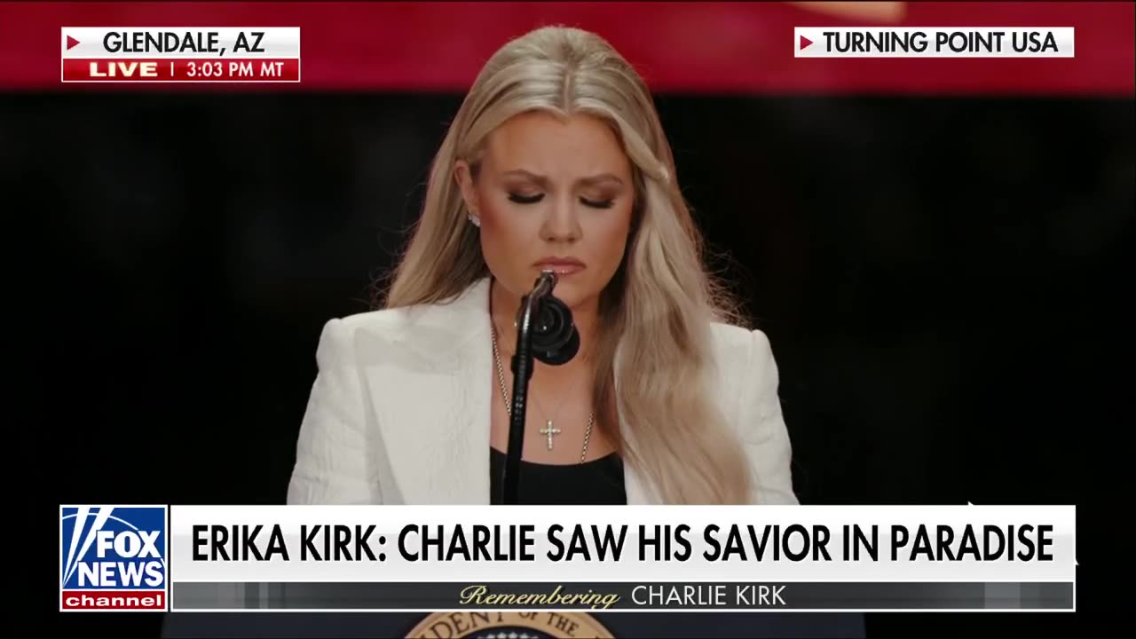 Erika Kirk - after Charlie's assassination we didn't see violence; we didn't see rioting...