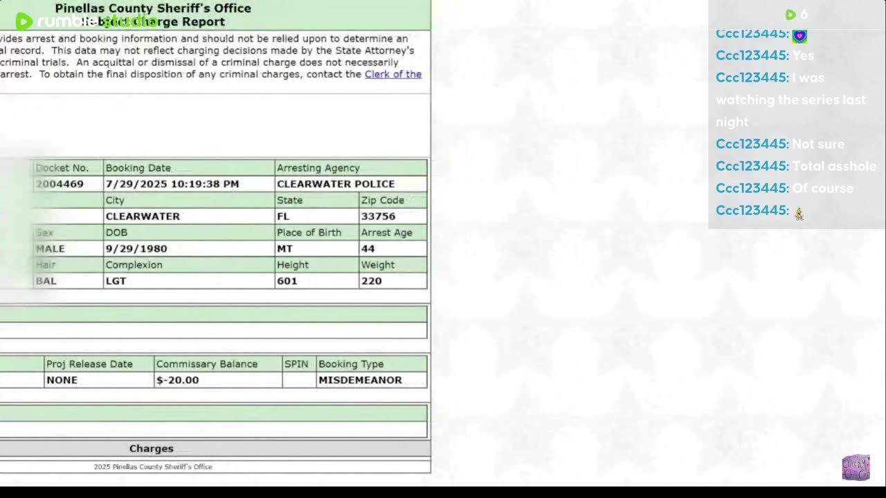 ARRESTED LAST NIGHT - ASL