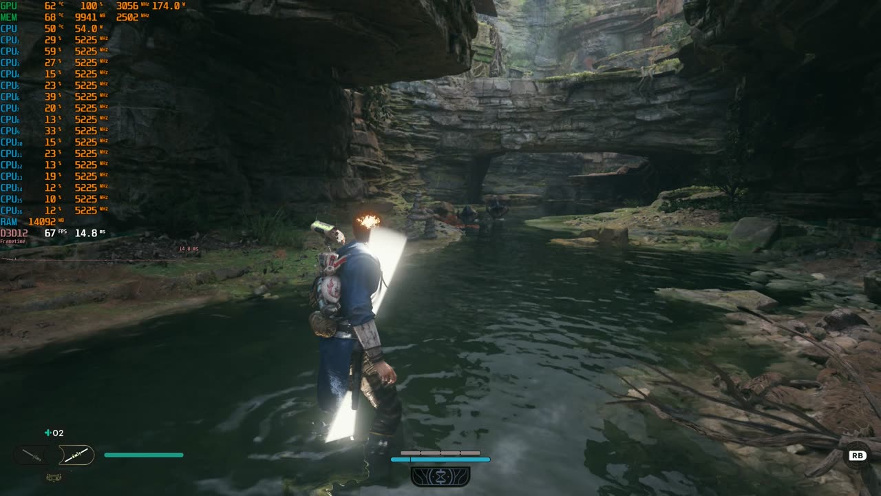 Jedi Survivor 1440P AMD 9600XT 9800X3D Performance FPS Test