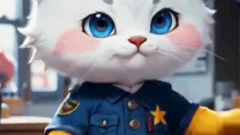 🥰 dancing cute cat cop 💖