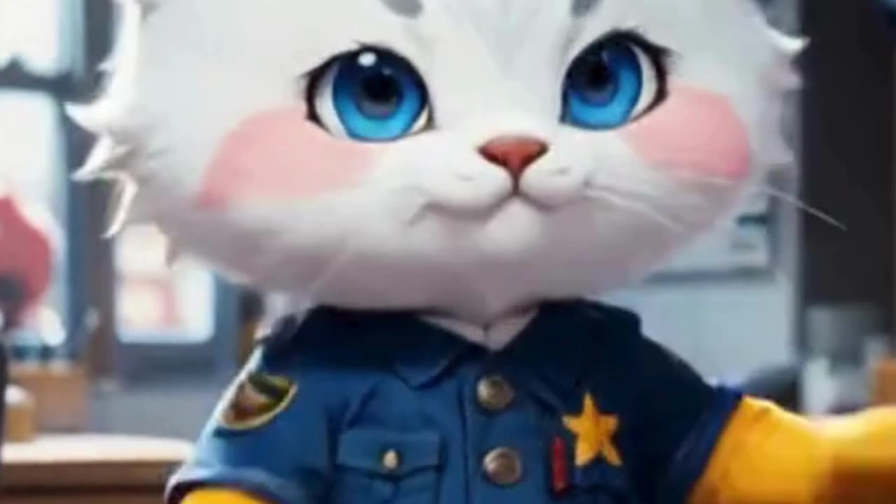 🥰 dancing cute cat cop 💖