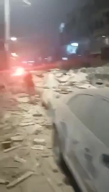 The aftermath of an Iranian missile attack in central Israel