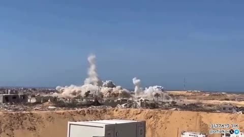 Israeli occupation forces released footage showing them demolishing a residential block