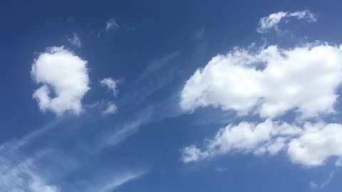Blue sky & white clouds, sure be surprises.