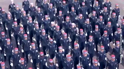 😅😅😅Chaos at France's Warmonger Bastille Day, Macron's face says it all...