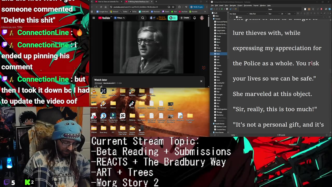 Beta Reading + REACTS + Commentary + Writing: Bradbury | Drawing: Trees New Blue Horror Stories 3 AMAZING NEW TITLES! HYPE RELEASE!!!