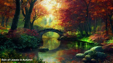 Rain of Leaves in Autumn
