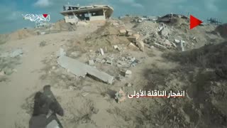 Dark Shadow from the Ruins — Hamas Fighter Destroys Israeli Armored Vehicle with "Shavaz"