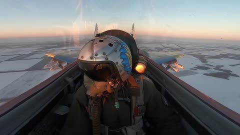 The MiG-29 (type 9-13) fighter of the 114th Ukrainian Tactical Air Brigade