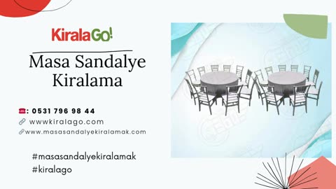 Masa Sandalye Kiralama