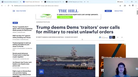 President Trump Calls For Death Penalty For Democrats Calling For Military Coup