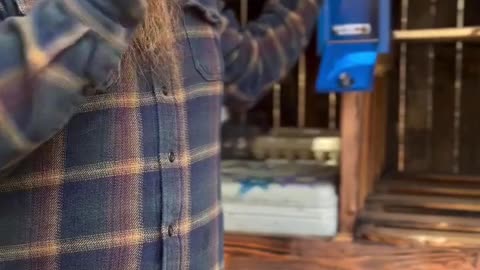 This guy has an unattended fresh egg stand, someone decided to steal the money.