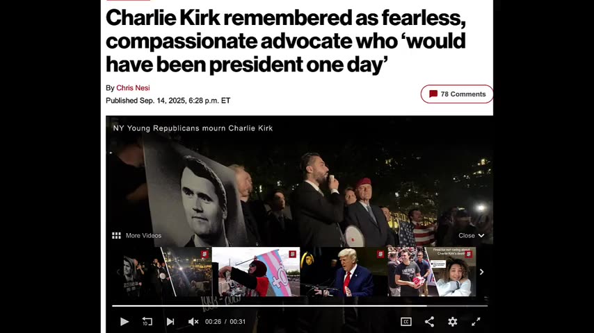 SHARE THIS! NEW TV SERIES RELEASED ON DAY OF KIRK'S ASSASSINATION 9 10 25 DEPICTS SCRIPTED DEATH!