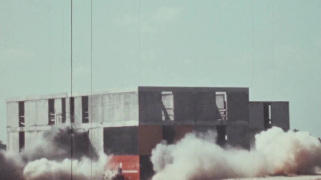 High Speed Footage of USAF trials with bombs penetrating concrete