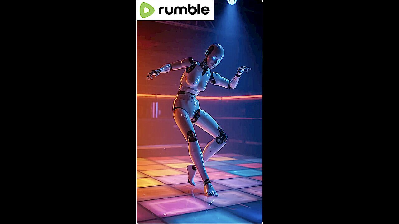 Humanoid Robot is Dancing in The Dace Floor