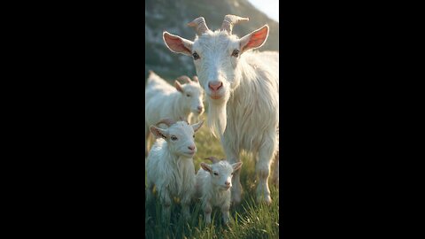 Beautiful Goats Grazing in Nature | Relaxing Farm Animal Video