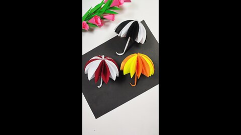 Handmade Umbrella Making With Color Paper | Diy Craft | Creative