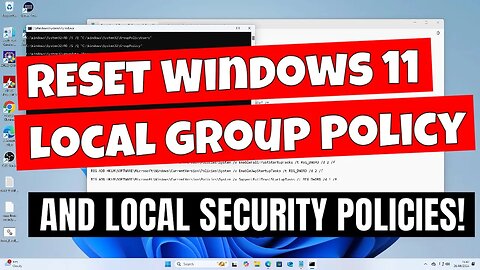 How To RESET Windows 11 Local Group Policy & Local Security Policy Back To Defaults