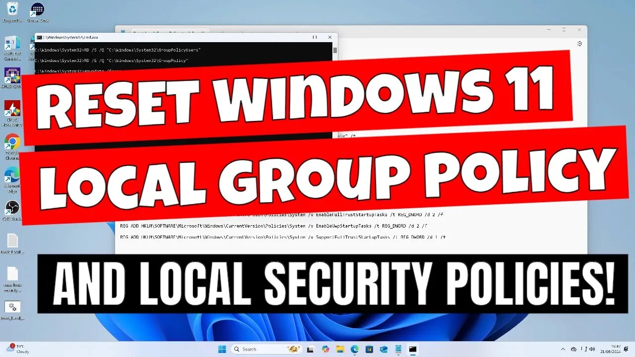 How To RESET Windows 11 Local Group Policy & Local Security Policy Back To Defaults