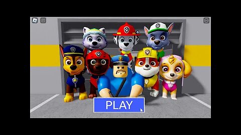 NEW UPDATE! PAW PATROL BARRY FAMILY NEEDS HELP! FULL GAME #Roblox #obby