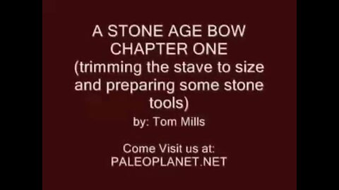 PRIMITIVE SURVIVAL, Stone Bow Making With A Shaving Horse 1