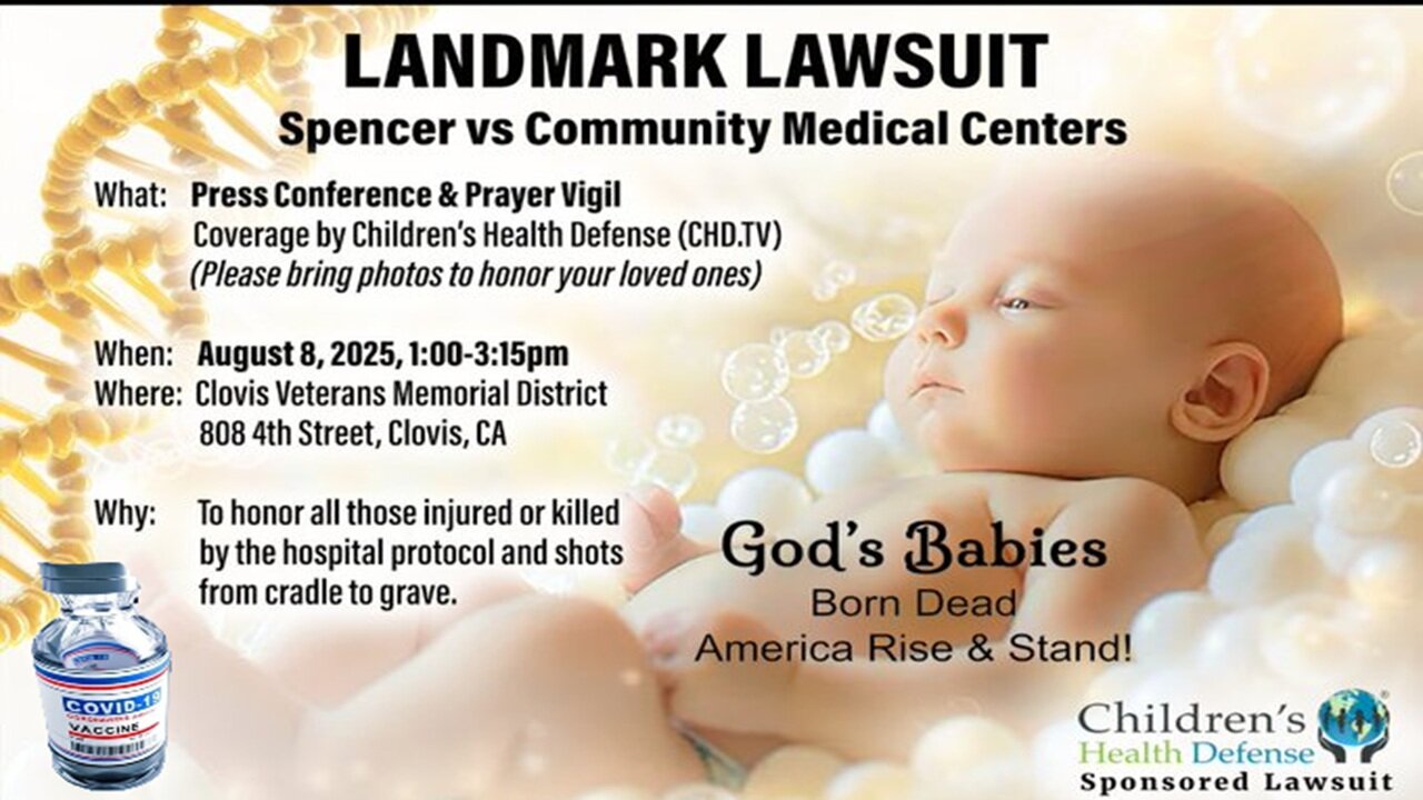 Children's Health Defense: 💉Spencer vs Community Health Centers, Presser & Prayer Vigil 🤲🏽 🕊️