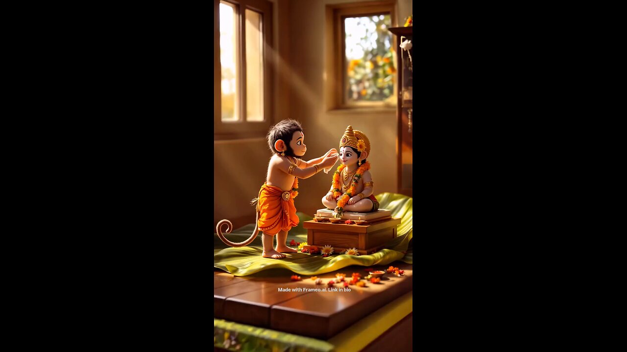 I shared a Hanuman Chalisa animation that's trending. Please subscribe! 🙏