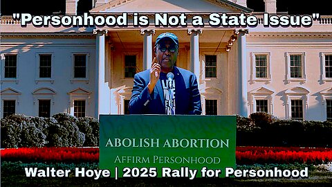Walter Hoye At Men's March In Washington, D.C. || Personhood Is Not A State Issue !!
