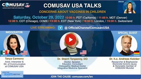 Say 'NO' to VAX, Say 'YES' to CDS | Dr. Sherri Tenpenny w/ COMUSAV's Andreas Kalcker & Tanya Carmona