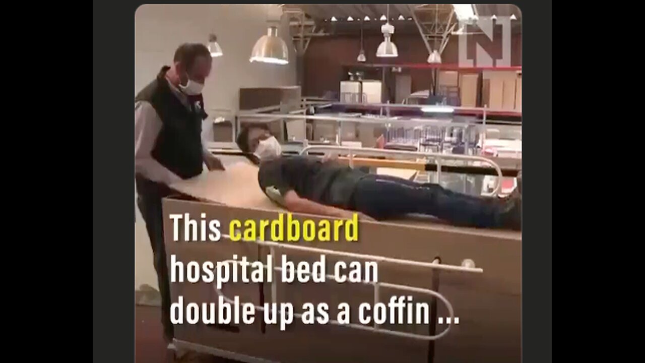Cardboard hospital beds that turn into coffins. They can kill you quicker and easier at the hospital