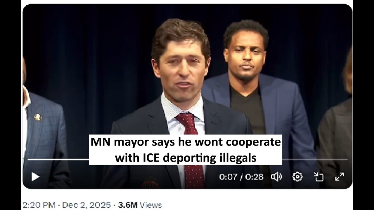 MN mayor says they won’t let ICE deport somalis, speaks somali during speech