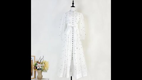 Autumn Summer Floral Luxury Diamond Dress