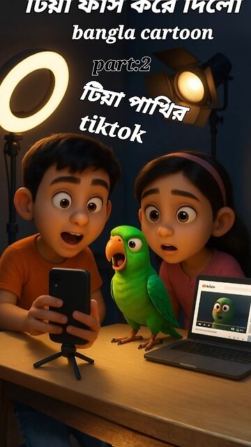 টিয়া পাখির tiktok | The Parrot That Spills Secrets | Bengali Animated Short. part:2