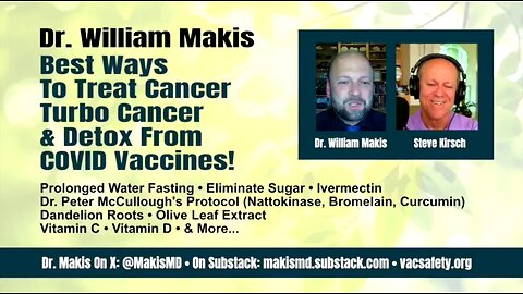 DR. WILLIAM MAKIS BEST WAYS TO TREAT CANCER, TURBO CANCER & DETOX FROM COVID VACCINES! 👊