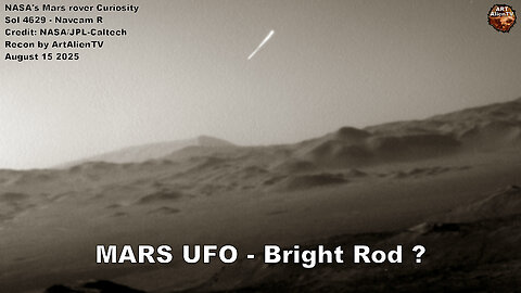 MARS UFO Near Curiosity. Bright Rod ? ArtAlienTV 4K