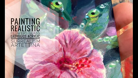 Painting realistic flower art acrylics with Artettina