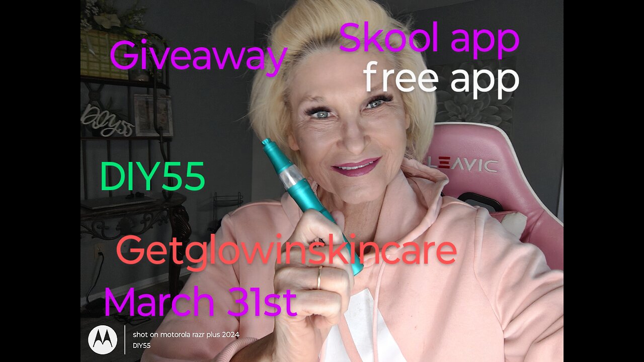Giveaway sponsor by Getglowingnowskincare.com personal consultation and 150.00 gift certificate with master esthetician Katie DIY55