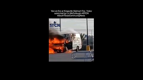 Van on fire