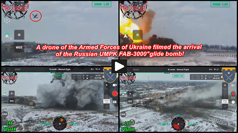 Near Sudzha: Russian UMPK FAB-3000 glide bomb hits Ukrainian position