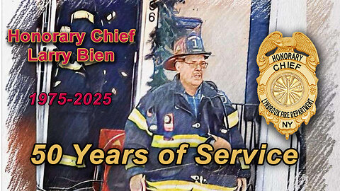 Truck Company No. 1 Salutes 50 Year Member & Honorary Chief Larry Bien