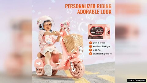 Kids Ride on Motorcycle 12V Electric Motor Trike with LED for Kids Review