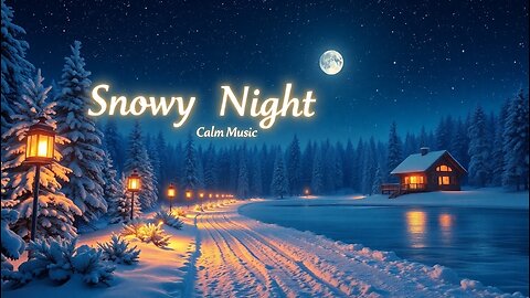 Snowy Night: Calm Music & Lantern Lights ❄️✨ | Winter Night Relaxation & Meditation