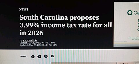 South Carolina Wants 3.99 Income Tax Rate