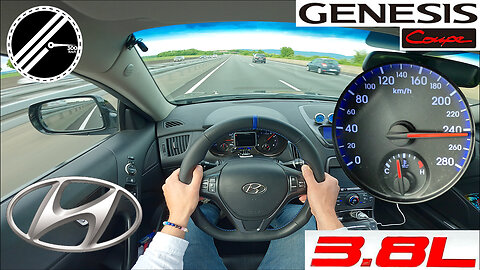 Hyundai Genesis Coupe 3.8 V6 | 319 PS | Top Speed Drive German Autobahn No Speed Limit POV