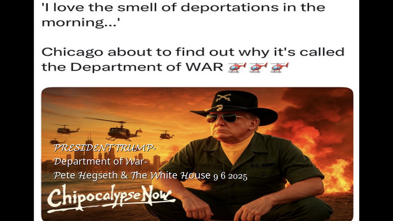 PRESIDENT TRUMP- Department of War- Pete Hegseth & The White House 9 6 2025