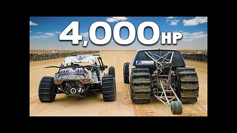 4,000hp V8 Dragsters: SAND DRAG RACE